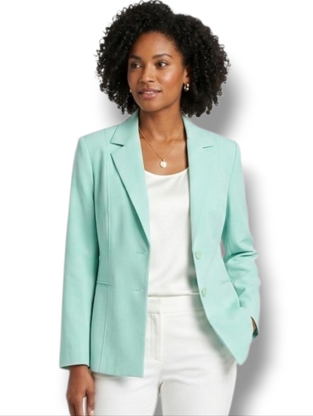 Alfred Dunner Women’s Aqua Mint Blazer Jacket - Size 14, New